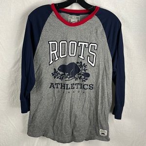 Roots xs baseball tee